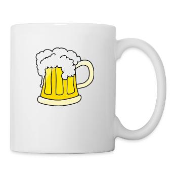 bière - Mug blanc - blanc - Droite