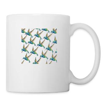 Humming Bird Pattern Bird Lovers Gift Design - Mug - white - Right