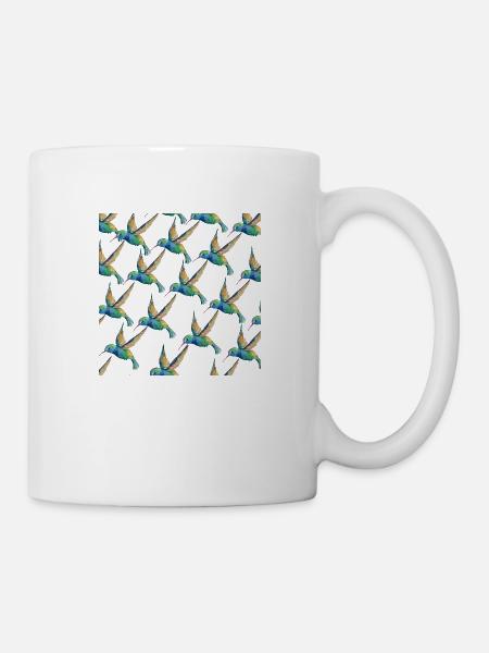 Humming Bird Pattern Lovers Design Cadeau - Mug blanc - blanc