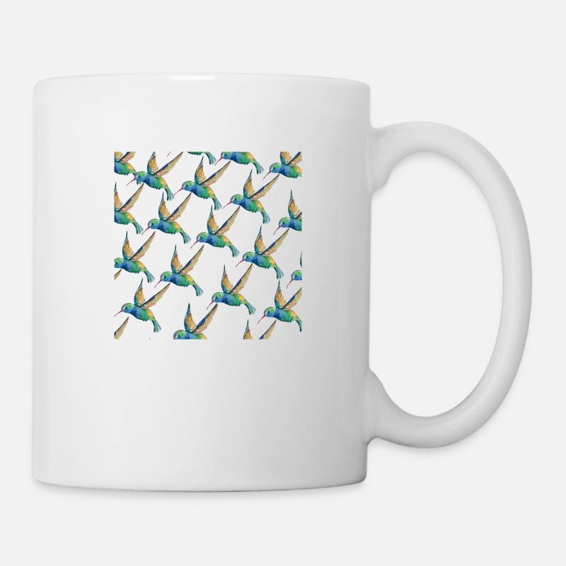 Humming Bird Pattern Lovers Design Cadeau - Mug blanc - blanc
