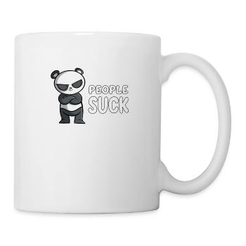 People Suck - Panda - Tasse - Weiß - Rechts
