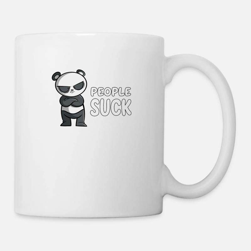 People Suck - Panda - Tasse - Weiß