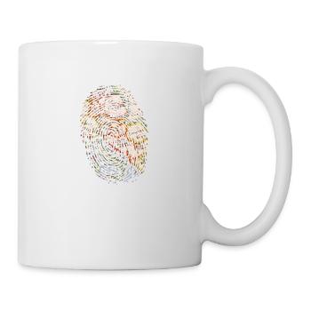 Carte d'empreintes digitales - Mug blanc - blanc - Droite