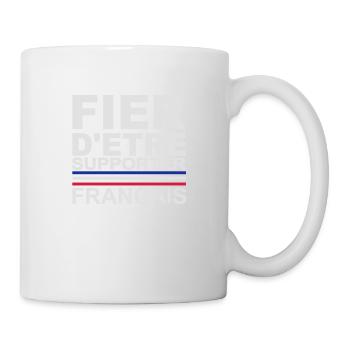 Fier d'être supporter Français - version 1 - Mug blanc - blanc - Droite