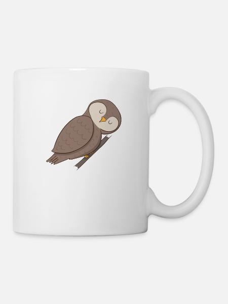 Eule Uhu - Tasse - Weiß