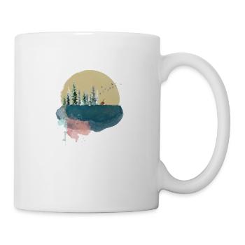 Watercolour forest on the moon! - Mug - white - Right