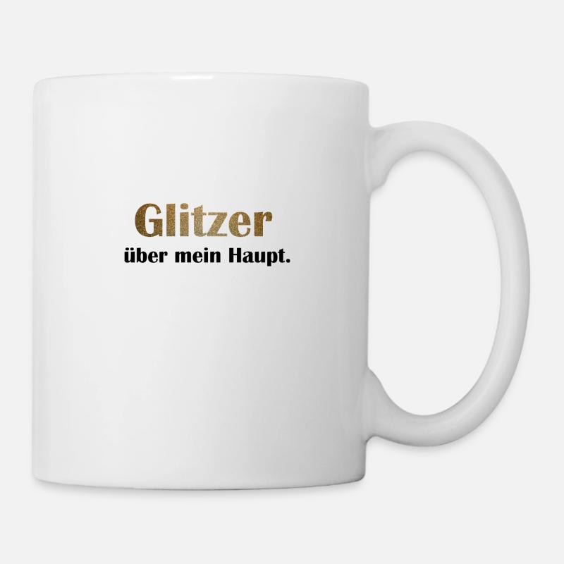Glitter sur ma tête - Mug blanc - blanc