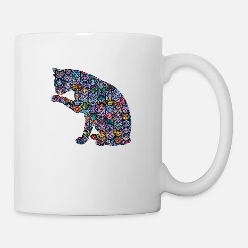 Chats dans un chat - Mug blanc - blanc