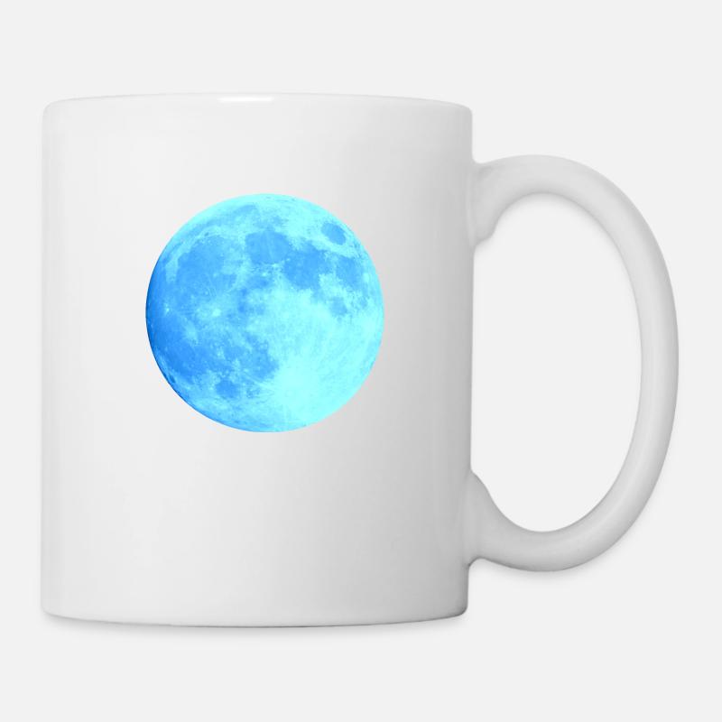 Lune bleue - Mug blanc - blanc