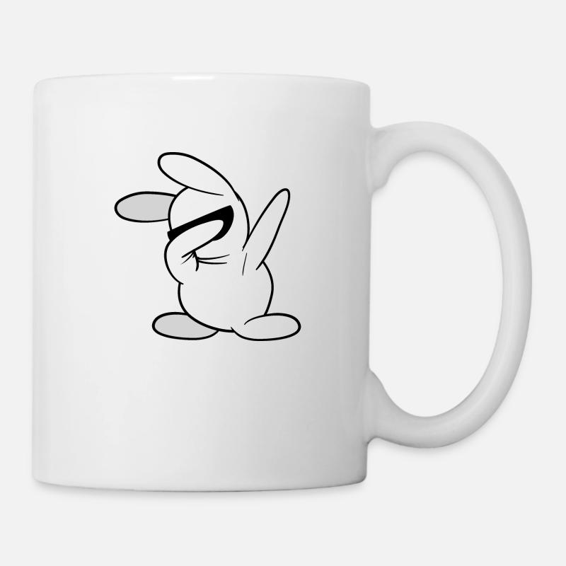 Dabbing Dab lapin lapin - Mug blanc - blanc