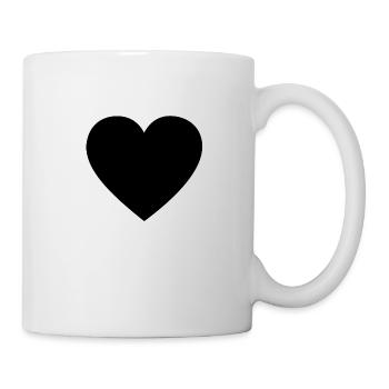 Coeur noir Black Heart Idée cadeau - Mug blanc - blanc - Droite