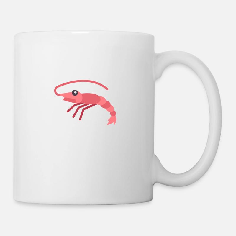 crevettes roses rouges - Mug blanc - blanc