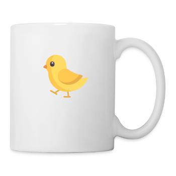 poussin jaune en cours d'exécution - Mug blanc - blanc - Droite