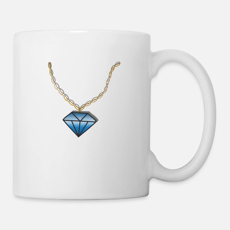 Kette Diamant - Tasse - Weiß