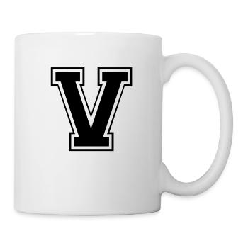 v - Tasse - Weiß - Rechts