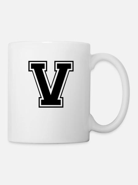 v - Tasse - Weiß
