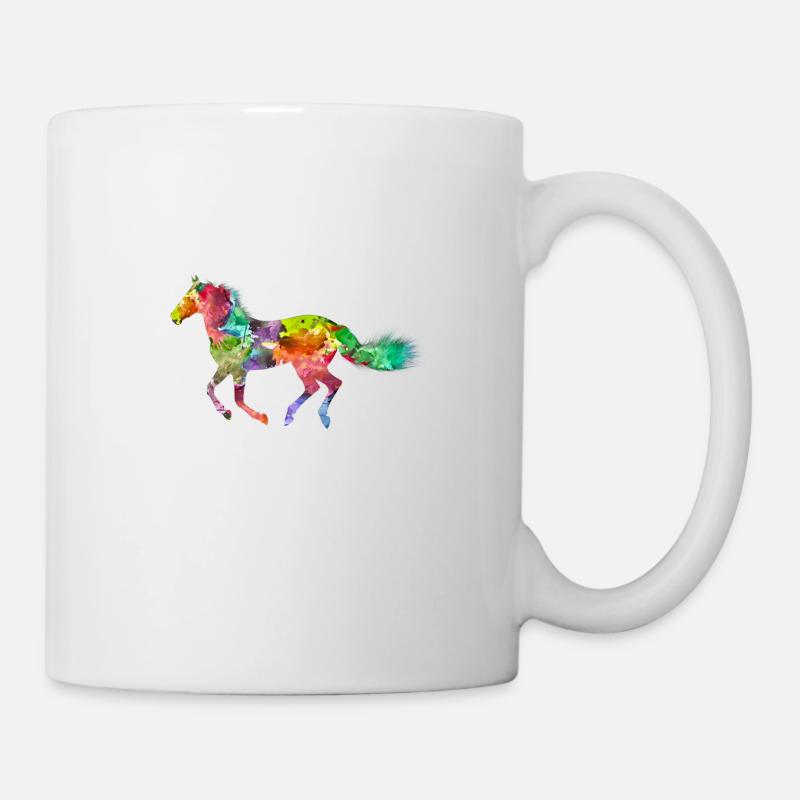 Pferd Farbe - Tasse - Weiß