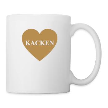 Kacken - Tasse - Weiß - Rechts