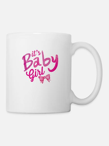schwanger Baby Kind geboren Geburt Geschenkidee - Tasse - Weiß