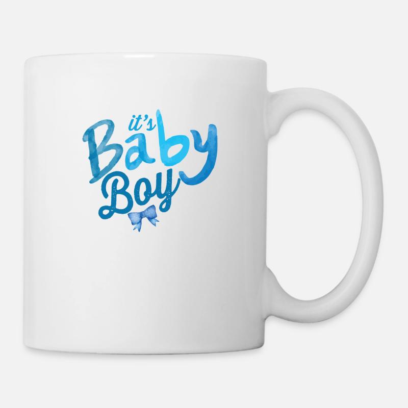 schwanger Baby Kind geboren Geburt Geschenkidee - Tasse - Weiß