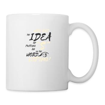 Lispeln Sprache Linguistik Logoädie Therapeut Witz - Tasse - Weiß - Rechts