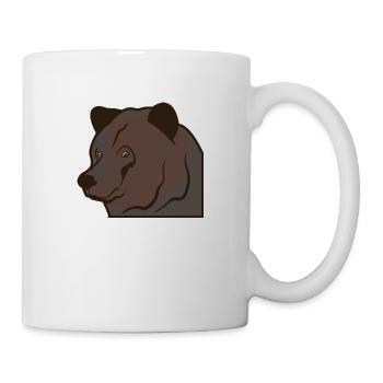 Bear head brown bear - Mug - white - Right