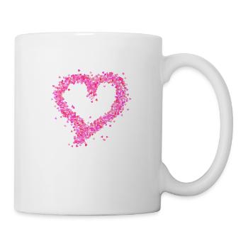 Herz pink - Tasse - Weiß - Rechts