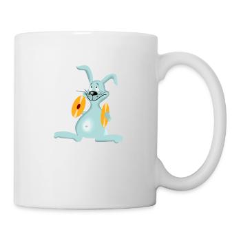 Hase häschen musik becken kinder geschenkidee - Tasse - Weiß - Rechts