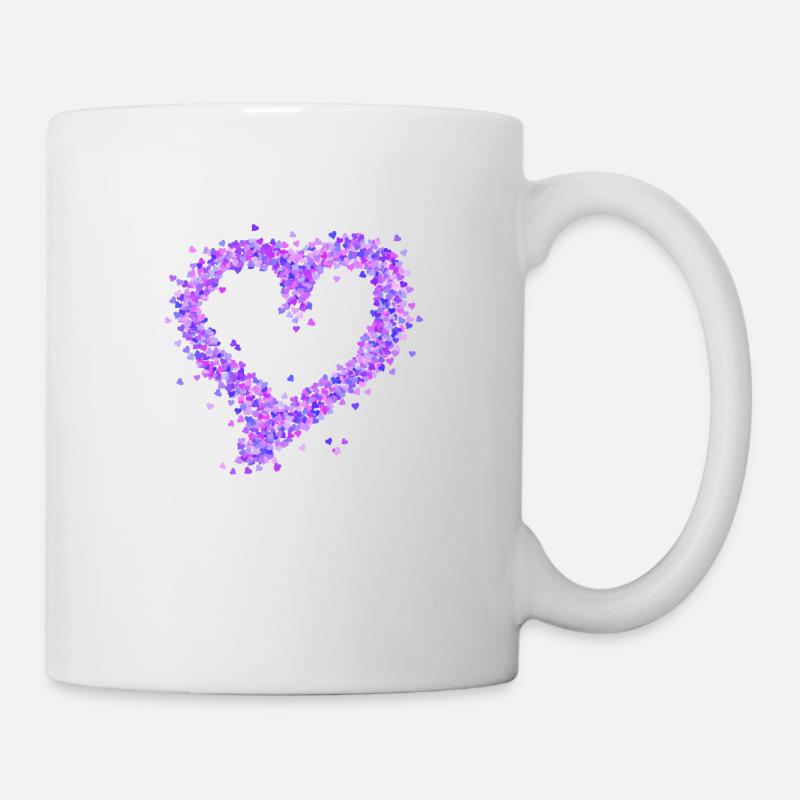 Heart purple - Mug - white