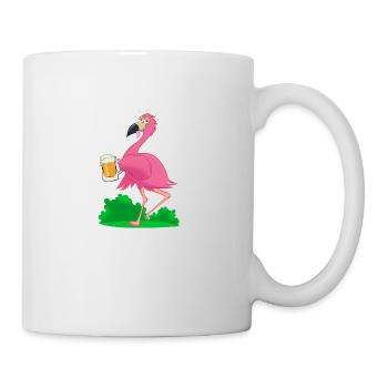 Le flamant ivrogne - Mug blanc - blanc - Droite