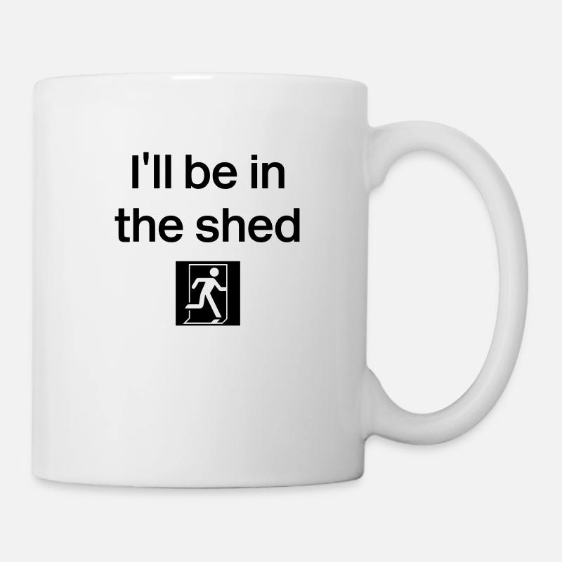 I'll be in the shed - with logo - Mug - white