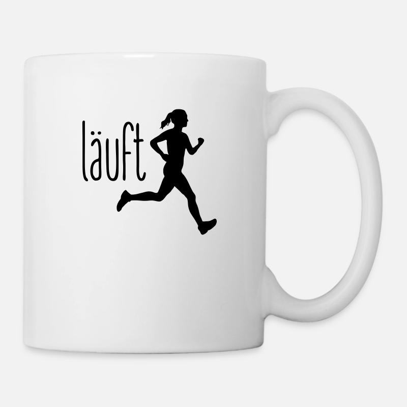 Jogging Frau läuft - Tasse - Weiß