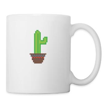 Kaktus Pixel Art - Tasse - Weiß - Rechts