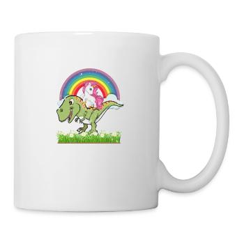 CHEMISE DE BÉBÉ DRÔLE | ENFANT DINOSAUR UNICORN - Mug blanc - blanc - Droite