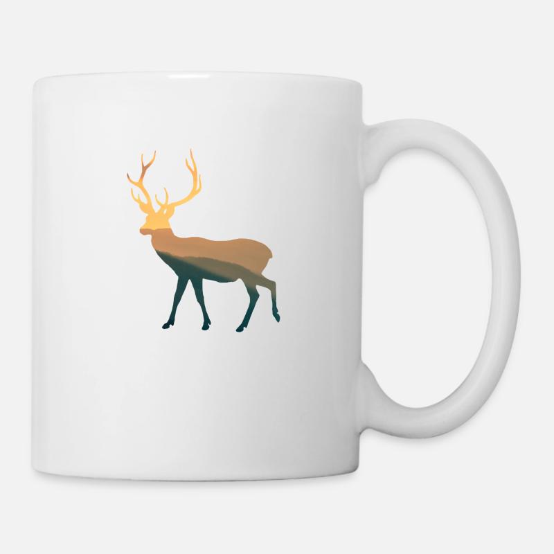 Hirsch - Tasse - Weiß