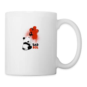 Sad Boi Panda with balloons graffiti - Mug - white - Right