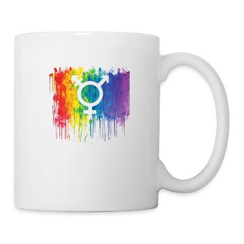 Transgender symbol Rainbow - Mug - white - Right