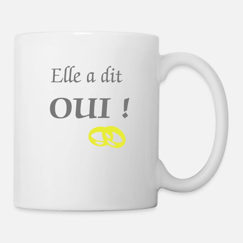 elle_a_dit_oui - Mug blanc - blanc