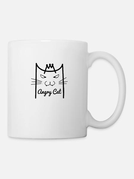 Angry Cat Shirt - Mug - white