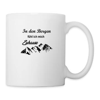 In den Bergen Zuhause - Tasse - Weiß - Rechts