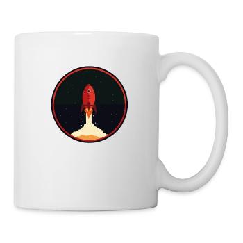Rakete zum Mond Astrologie Universum - Tasse - Weiß - Rechts