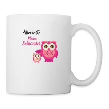 meilleure petite soeur chouette petite soeur - Mug blanc - blanc - Droite