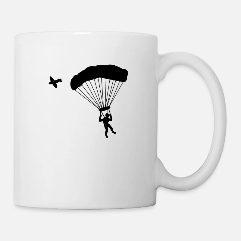Parachute parachutiste - Mug blanc - blanc