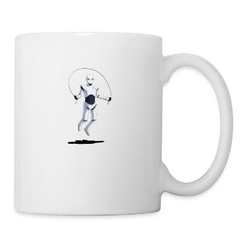Roboter der Seilspringt - Tasse - Weiß - Rechts