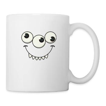 Monster halloween gift eyes children cartoon - Mug - white - Right