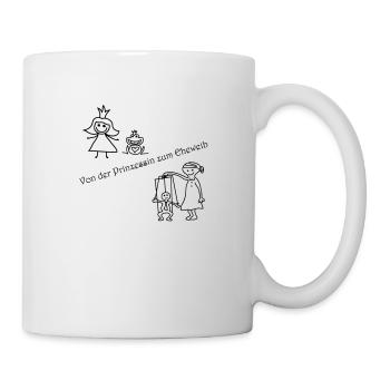 De princesse à épouse - Mug blanc - blanc - Droite