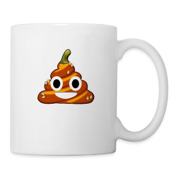 Poo Kürbis Halloween Poop - Tasse - Weiß - Rechts
