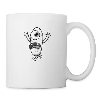 Ungeheuer Zyklop Geschenk Halloween schreien Auge - Tasse - Weiß - Rechts