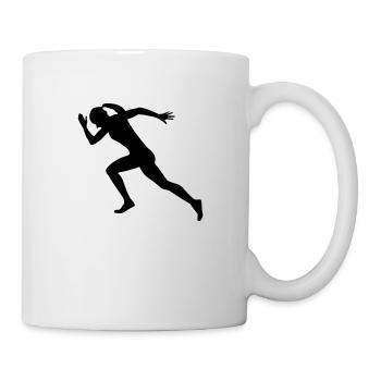 Sprinterin, Läuferin, Laufen - Tasse - Weiß - Rechts