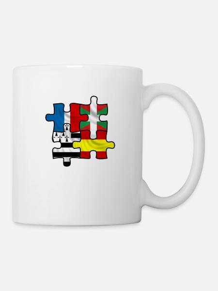 puzzle euskadi breizh - Mug blanc - blanc